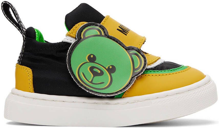 Moschino Baby Yellow & Black Teddy Sneakers - Picture 4