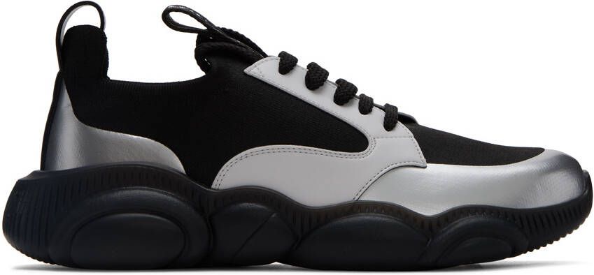 Moschino Black & Silver Teddy Sneakers - Picture 5
