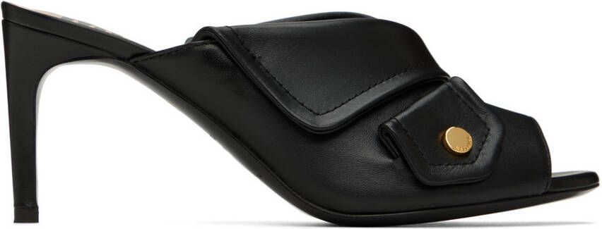 Moschino Black Biker Heeled Sandals