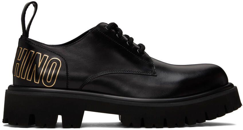 Moschino Black Combat Derbys - Picture 5