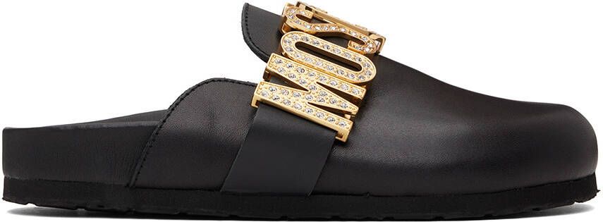 Moschino Black Crystal-Cut Loafers - Picture 5