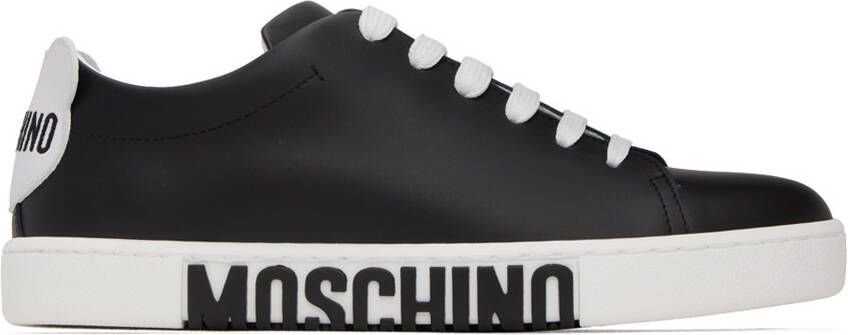 Moschino Black Embroidered Sneakers - Picture 5