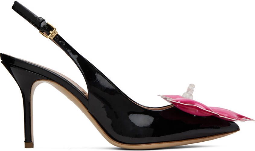 Moschino Black Inflatable Bow Pumps - Picture 4