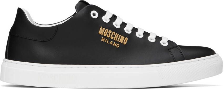 Moschino Black Logo Hardware Sneakers - Picture 5