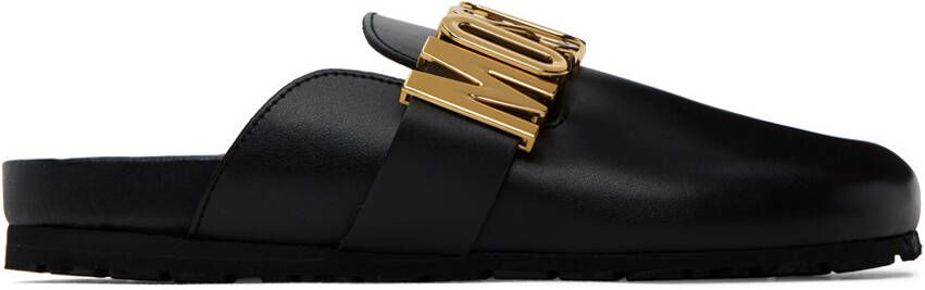 Moschino Black Logo Lettering Loafers - Picture 5