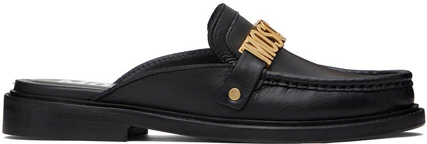 Moschino Black Logo Loafers - Picture 5