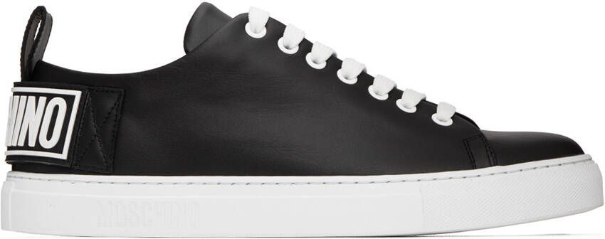 Moschino Black Logo Patch Sneakers - Picture 5