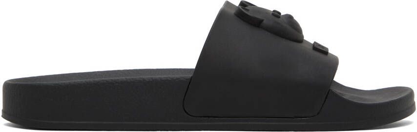 Moschino Black Pool Slides - Picture 5