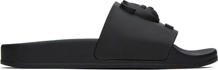 Moschino Black Pool Slides - Picture 5