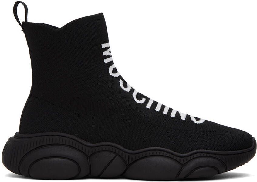 Moschino Black Slip-On Sneakers - Picture 5