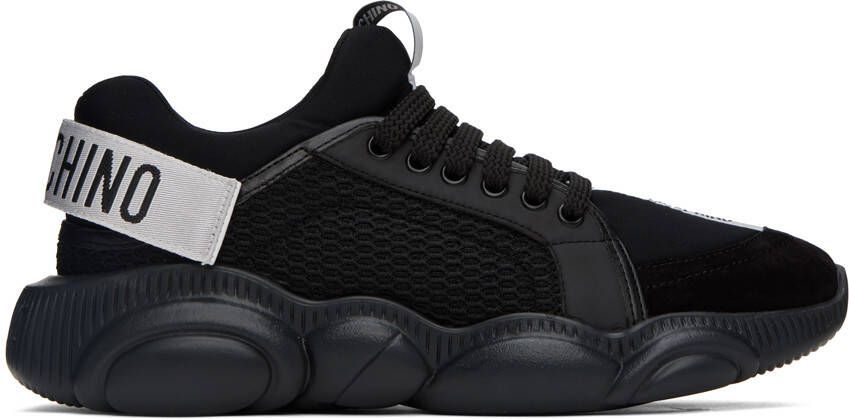 Moschino Black Strap Teddy Sneakers - Picture 5