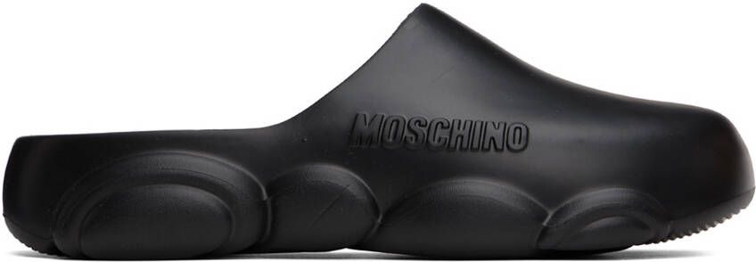 Moschino Black Teddy Slides - Picture 5