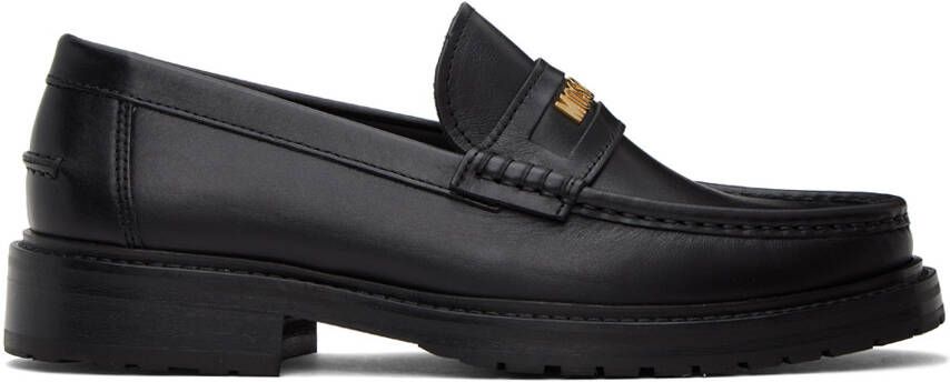 Moschino Black Varsity Loafers - Picture 5
