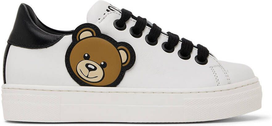 Moschino Kids White Teddy Sneakers - Picture 4