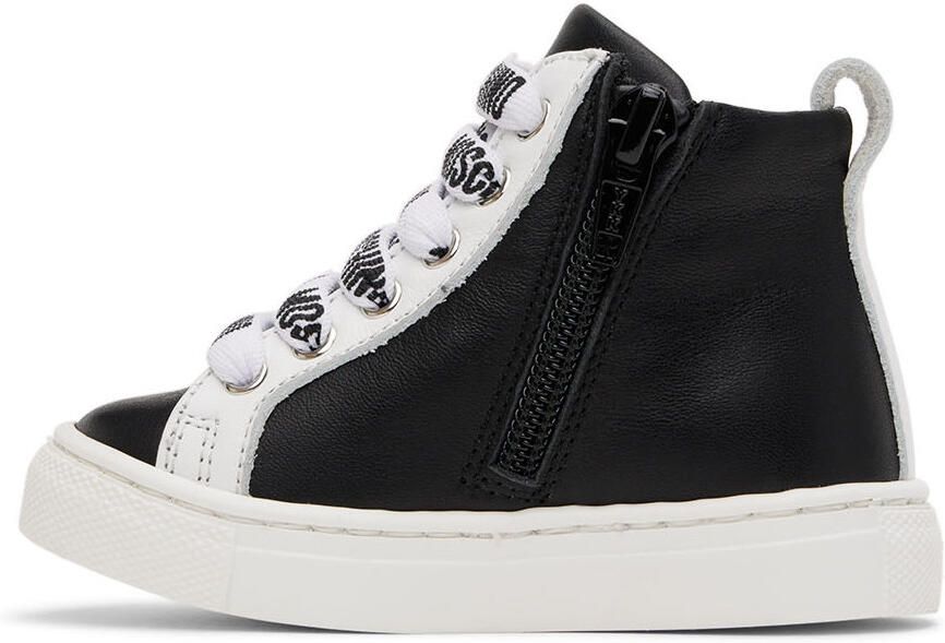Moschino Baby Black Teddy High Sneakers - Picture 2