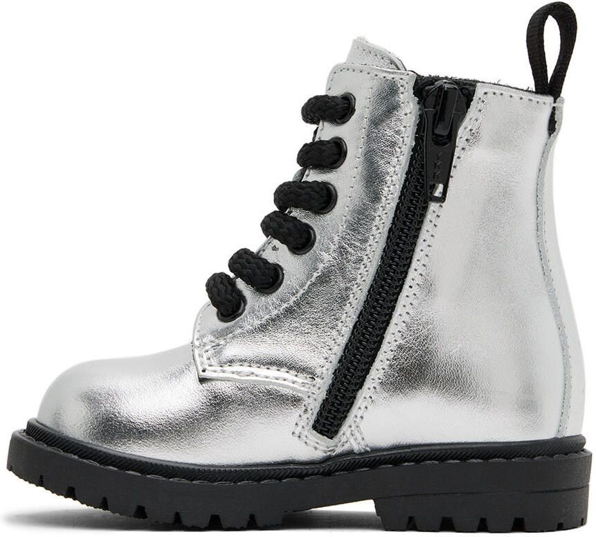 Moschino Baby Silver Teddy Boots - Picture 2