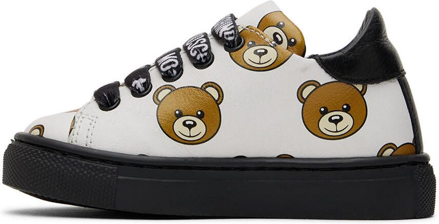 Moschino Baby White Teddy Print Sneakers - Picture 2