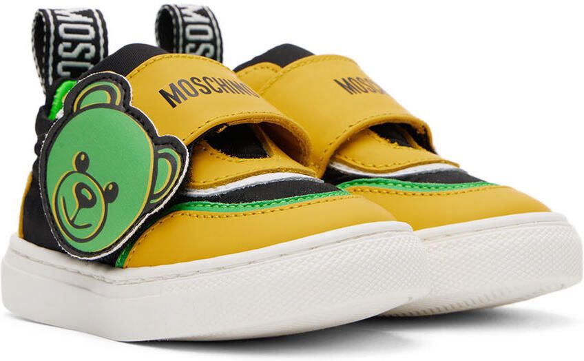 Moschino Baby Yellow & Black Teddy Sneakers - Picture 3