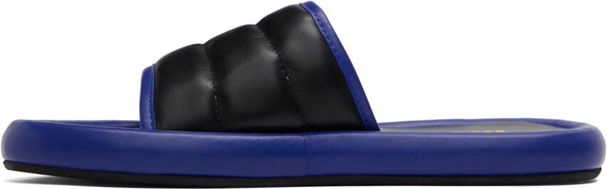 Moschino Black & Blue Logo Slides - Picture 4