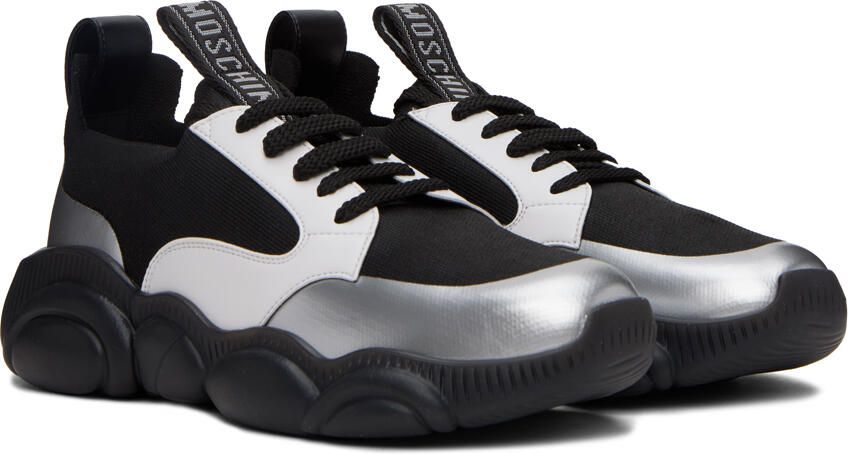 Moschino Black & Silver Teddy Sneakers - Picture 2