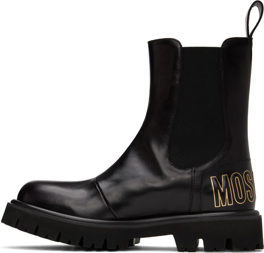 Moschino Black Combat Chelsea Boots - Picture 2