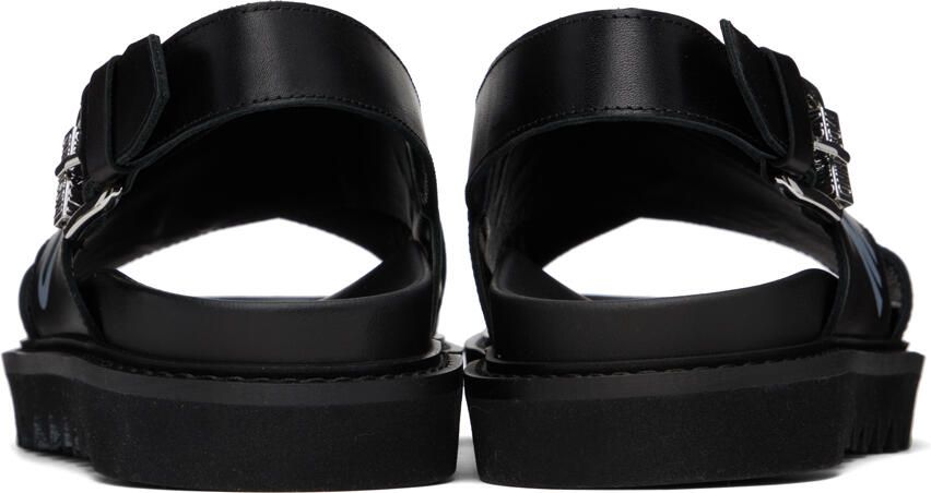 Moschino Black Criss-Cross Sandals
