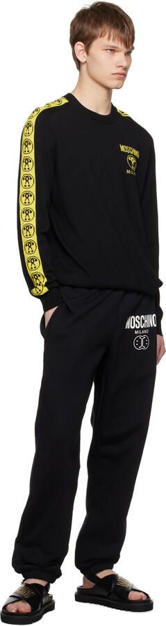 Moschino Black Criss-Cross Sandals - Picture 4