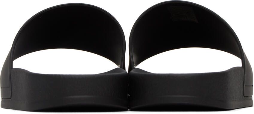 Moschino Black Double Smiley Slides