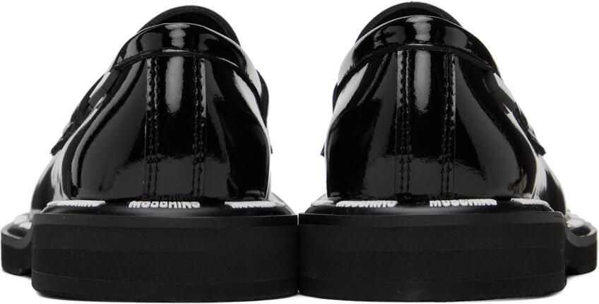 Moschino Black Embossed Loafers