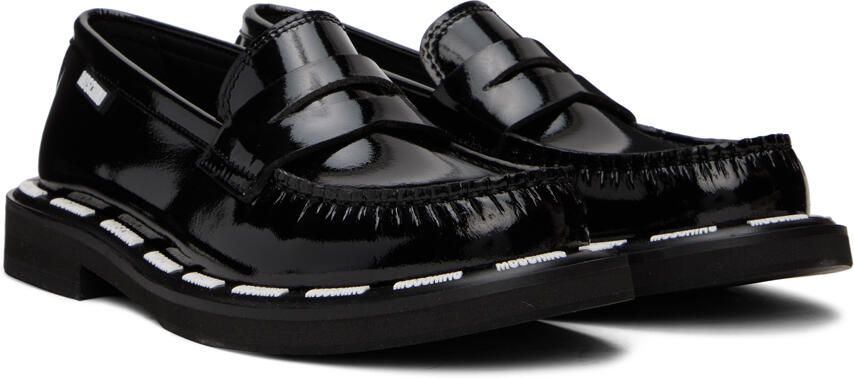 Moschino Black Embossed Loafers - Picture 2
