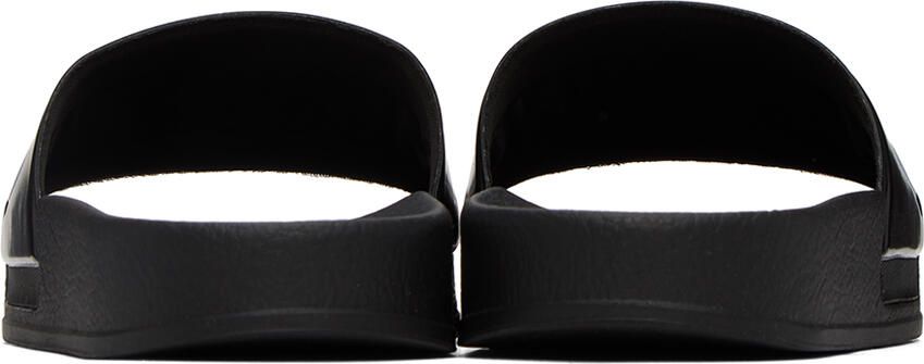 Moschino Black Embossed Sandals