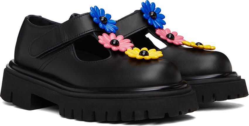 Moschino Black Flower Loafers - Picture 2