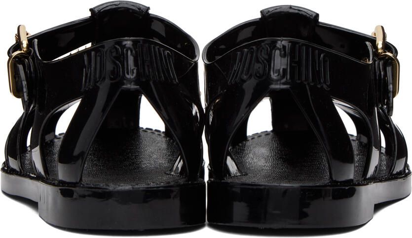 Moschino Black Jelly Sandals