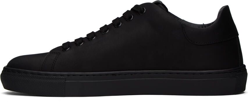 Moschino Black Leather Sneakers - Picture 3