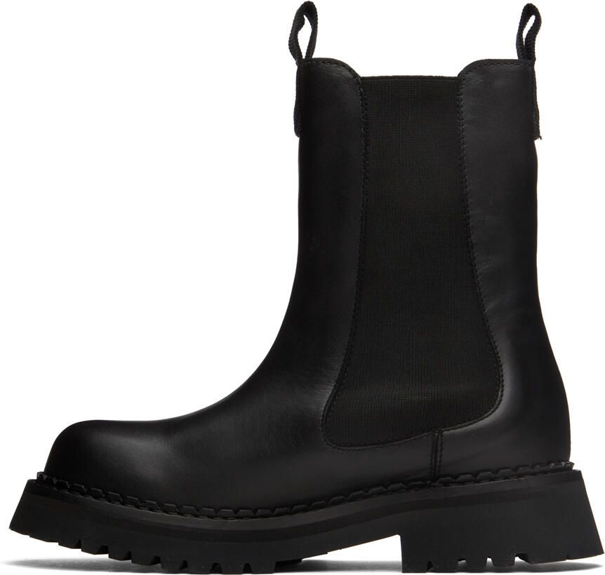 Moschino Black Logo Chelsea Boots - Picture 2