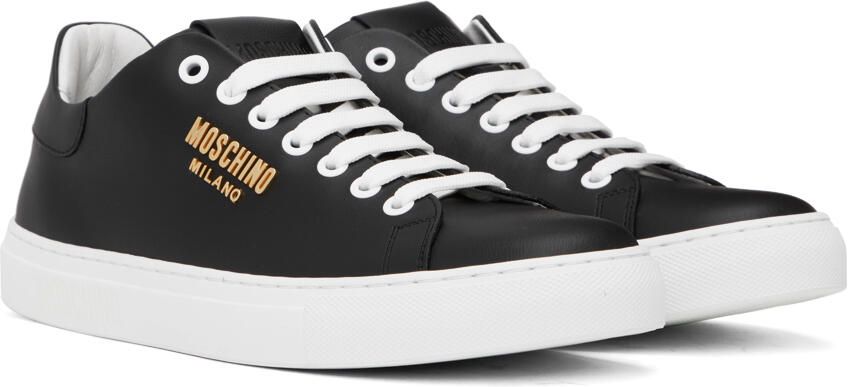 Moschino Black Logo Hardware Sneakers - Picture 2