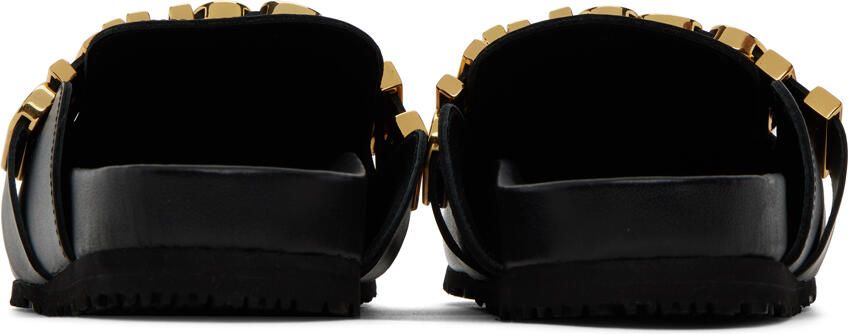 Moschino Black Logo Lettering Loafers