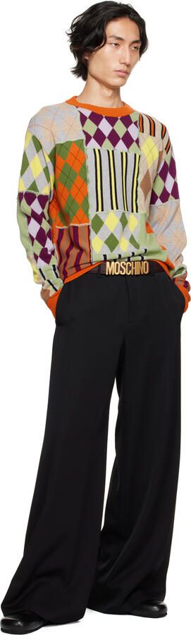 Moschino Black Logo Lettering Loafers - Picture 3