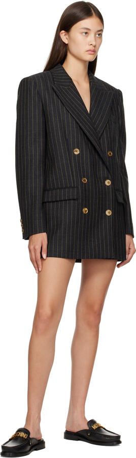 Moschino Black Logo Lettering Loafers - Picture 4