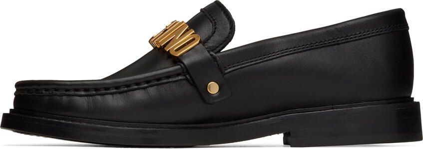 Moschino Black Logo Loafers - Picture 3