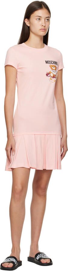 Moschino Black Logo Pool Slides - Picture 4