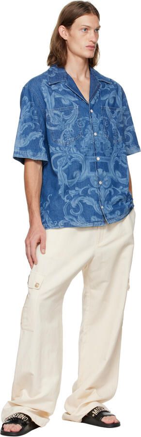 Moschino Black Logo Pool Slides - Picture 3