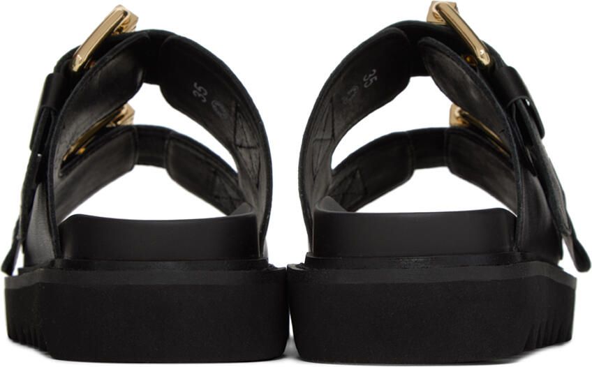 Moschino Black Logo Sandals