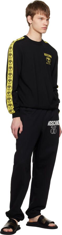 Moschino Black Logo Sandals - Picture 4