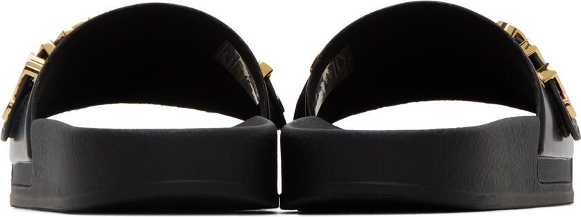 Moschino Black Logo Slides - Picture 2