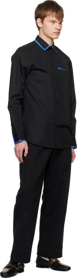 Moschino Black Maxi Lettering Loafers - Picture 4