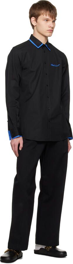 Moschino Black Maxi Lettering Logo Loafers - Picture 4