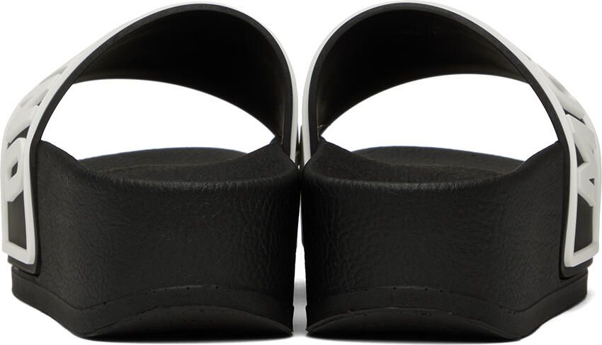 Moschino Black Platform Slides