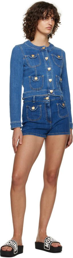 Moschino Black Platform Slides - Picture 4