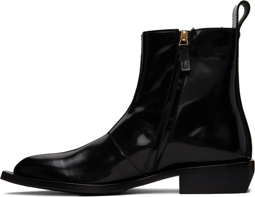Moschino Black Pointed Toe Boots - Picture 3